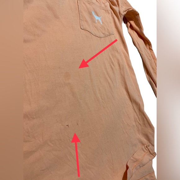 Pink Victoria’s Secret 100% Cotton Begonia Dog Logo Long Sleeve T-shirt|PINK Top - Picture 8 of 10